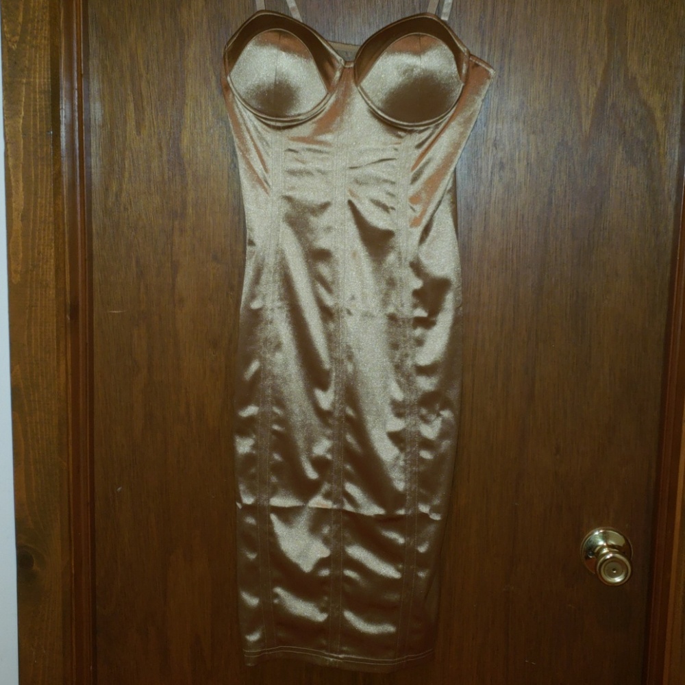 Champagne form fitting dress